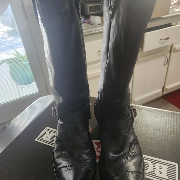 Old GRINGO BY BOOT STAR BLACK HARNESS BOOTS - Picture 6 of 8